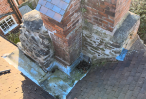 Chimney stack and flashing