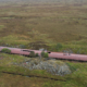 Drone image of Cruach snow shed